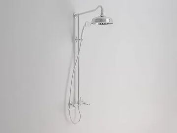 DARK WHITE - Wall-mounted shower panel with overhead shower by Park Avenue - view 2
